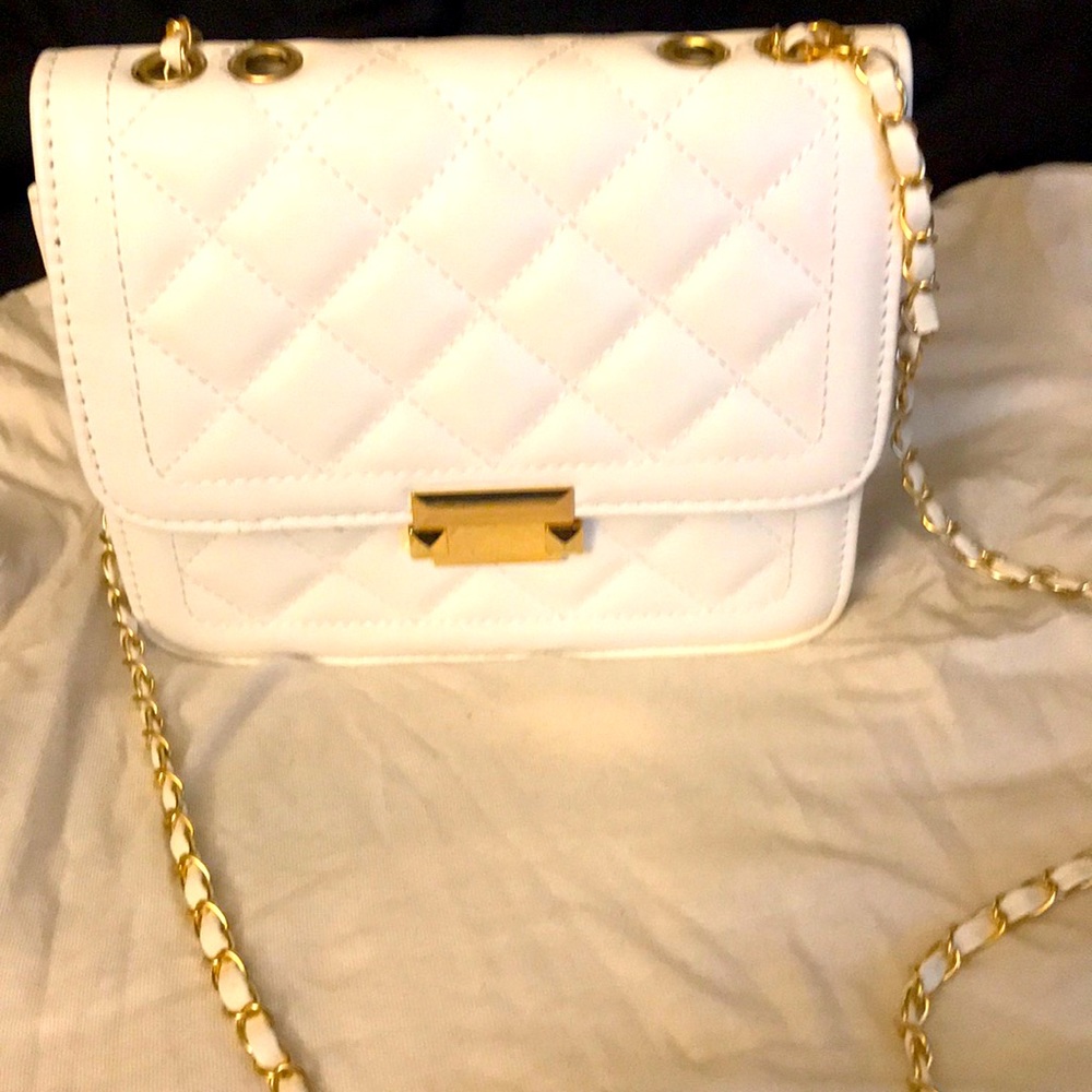 2 Fashion Handbags with matching crossbody chains